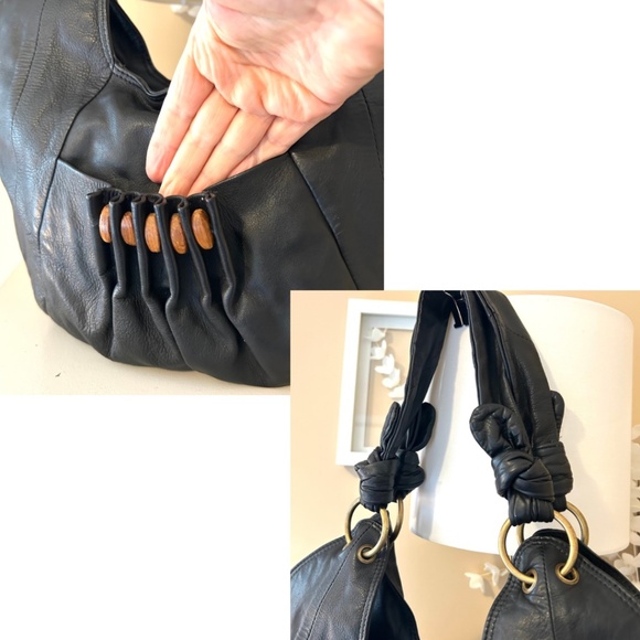 Rare Vintage NATURALIZER Leather Hobo Shoulder Bag - Picture 7 of 17